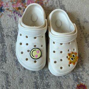 Kids' White Clogs with Fun Charms